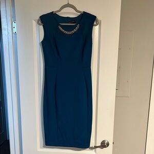 Enfocus Studio Blue Sheath Dress
